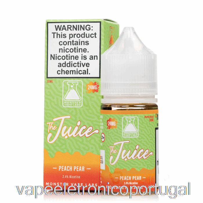Vape Eletronico Pêssego Pêra - O Suco Sais - 30ml 24mg